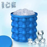 Silicone Ice Genie Cube Maker | 2-in-1 Ice Bucket Mold | Portable Soft Silicone Ice Cube Maker for Travel & Outdoor