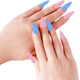 Multicolor Acrylic Artificial Nails Kit | Full Cover Nails with Glue | 24 Shades | 576 Pcs