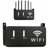 Light Gray WiFi Router Storage Box & Wall Mount Shelf Universal Cable Organizer | Space-Saving Holder for Modem, Set-Top Box & Smart Devices | Home & Office Use