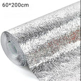 Silver Foil | Marble Sheet Sticker 60x200cm | Waterproof Self-Adhesive PVC Wallpaper for Furniture Walls