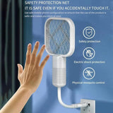 Portable Mini Mosquito Swatter | USB Rechargeable Electric Bug Zapper with LED Night Light | Random color