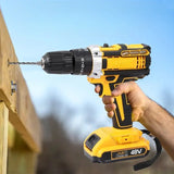 Cordless Drill Machine Kit with 2 Batteries & 26 Accessories | Portable Rechargeable Impact Drill Set