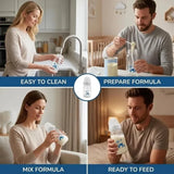 Hands-Free Baby Feeding Bottle | BPA-Free Anti-Colic Baby Milk Bottle with Silicone Straw | Leak-Proof Standard Neck Bottle |240ML