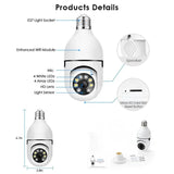 Speed-X Bulb Camera 1080P WiFi 360° Panoramic Security Camera | Night Vision & Two-Way Audio