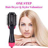 One Step Hot Air Brush | 3-in-1 Dryer, Straightener & Volumizer for Effortless Styling