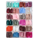 Multicolor Acrylic Artificial Nails Kit | Full Cover Nails with Glue | 24 Shades | 576 Pcs