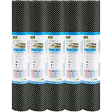Anti-Slip Fridge & Shelf Mat | Waterproof Washable Liner for Kitchen Drawers Cabinets | Black