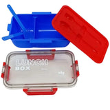 Kendy Lunch Box with Spoon & Fork | 2-Compartment Portable Tiffin Box for School & Office