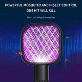 Portable Mini Mosquito Swatter  | USB Rechargeable Electric Bug Zapper with LED Night Light | Random color