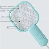 Portable Mini Mosquito Swatter  | USB Rechargeable Electric Bug Zapper with LED Night Light | Random color