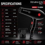 Remington Royal Style House Hair Dryer | Model S-6004 | Fast Drying | Cool Shot Function | 5000W