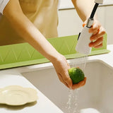Large Size Silicone Sink Splash Guard Set | Non-Slip Water Barrier with Strong Suction Cups for Kitchen & Bathroom Use