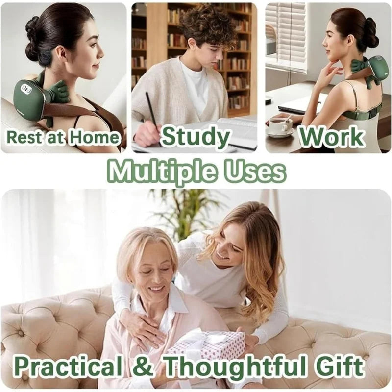 Neck & Shoulder Kneading Massager | Model BLD- 893 | Wireless Shiatsu Deep Kneading Massager with Heat | For Neck, Shoulders, Back & Body Relaxation