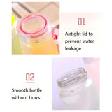 Pink Frosted Glass Water Bottle | Leak-Proof Insulated Bottle with Hello Master Decal Logo | 400ml