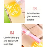 Pink Frosted Glass Water Bottle | Leak-Proof Insulated Bottle with Hello Master Decal Logo | 400ml