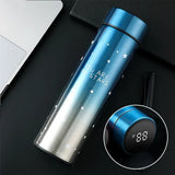 LED Temperature Display Water Bottle Stars Design | Smart Stainless Steel Vacuum 500ml Flask | Random Color