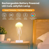 LED Jellyfish Lamp RGB Mood Light | Voice Control Fantasy Jellyfish Night Light | Decorative Bedroom & Living Room Lighting