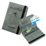 RFID Blocking Passport Wallet | PU Leather Travel Document Holder with Card & Cash Pockets | Random Color