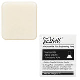 TeaShell Niacinamide Skin Brightening Soap | Face & Body Brightening Bar with Niacinamide, Alpha Arbutin & Tranexamic Acid | Deep Cleansing Formula | For Men & Women | 100g