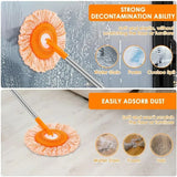 Sunflower Shape Cleaning Mop | 360° Rotating Extendable Microfiber | For Walls, Floors, Bathroom, Windows & Car Cleaning