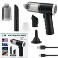 3-in-1 Portable Vacuum Cleaner, Duster & Air Blower | Wireless Handheld Cleaning for Car & Home