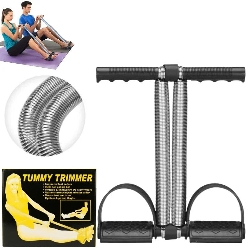 Double Spring Resistance Training Tummy Trimmer | Abdominal Exercise & Full Body Workout Tool | Home Gym Fitness Equipment
