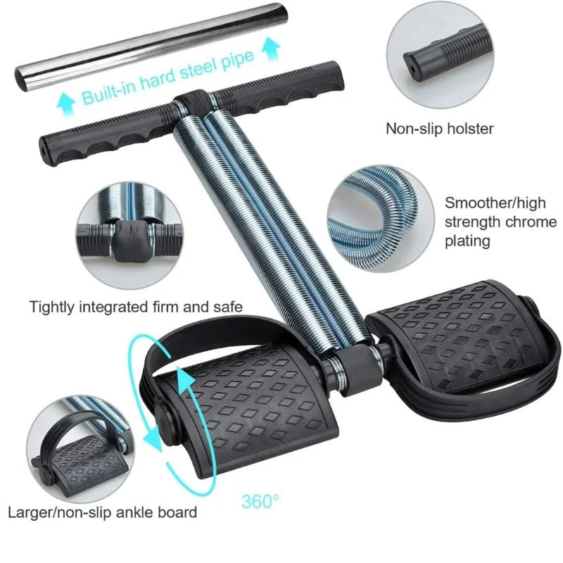 Double Spring Resistance Training Tummy Trimmer | Abdominal Exercise & Full Body Workout Tool | Home Gym Fitness Equipment