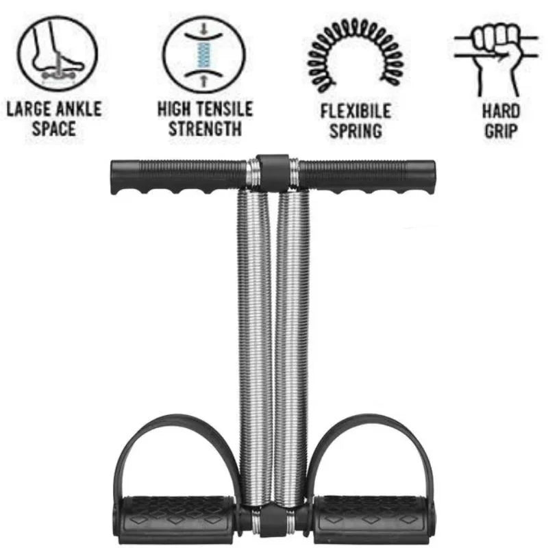 Double Spring Resistance Training Tummy Trimmer | Abdominal Exercise & Full Body Workout Tool | Home Gym Fitness Equipment