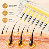 Transparent Hair Oil Applicator Comb | Refillable Scalp Massage Comb with Built-In Oil Reservoir | Leakproof Hair Serum Distribution Brush | Unisex
