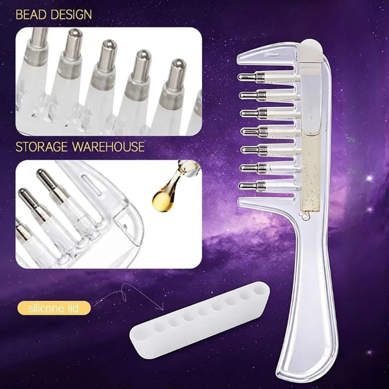 Transparent Hair Oil Applicator Comb | Refillable Scalp Massage Comb with Built-In Oil Reservoir | Leakproof Hair Serum Distribution Brush | Unisex