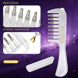 Transparent Hair Oil Applicator Comb | Refillable Scalp Massage Comb with Built-In Oil Reservoir | Leakproof Hair Serum Distribution Brush | Unisex