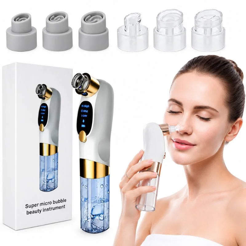 Electric Super Micro Bubble Beauty Blackhead Remover | Pore Vacuum Cleaner & Facial Deep Cleansing Device | USB Rechargeable Skin Care Tool