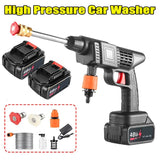 Double Battery Automatic Cordless Car Wash Spray Gun 48VF | Wireless High Pressure Foam Jet Washer | Portable Pressure Washer for Car, Bike & Home