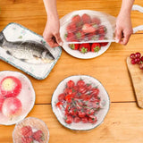 Disposable & Reusable Elastic Food Covers | Transparent Bowl & Plate Covers | Stretchable Dustproof Food Storage Covers | Kitchen Freshness Protector | 100Pcs