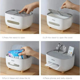 ECOCO Tissue Box with Multifunctional Storage Drawer | Creative Desk Organizer & Tissue Holder | Remote Control & Stationery Organizer | Kitchen, Living Room & Office
