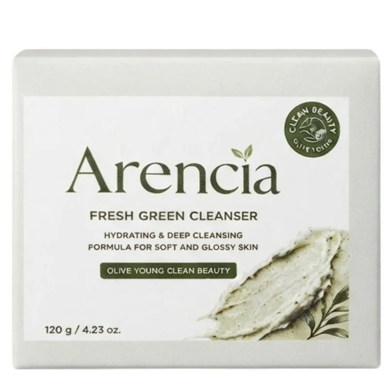 Arencia Fresh Green Rice Mochi Cleanser  | Low pH Facial Cleanser with Rice Powder & Green Tea | Hydrating Deep Cleansing | 120g